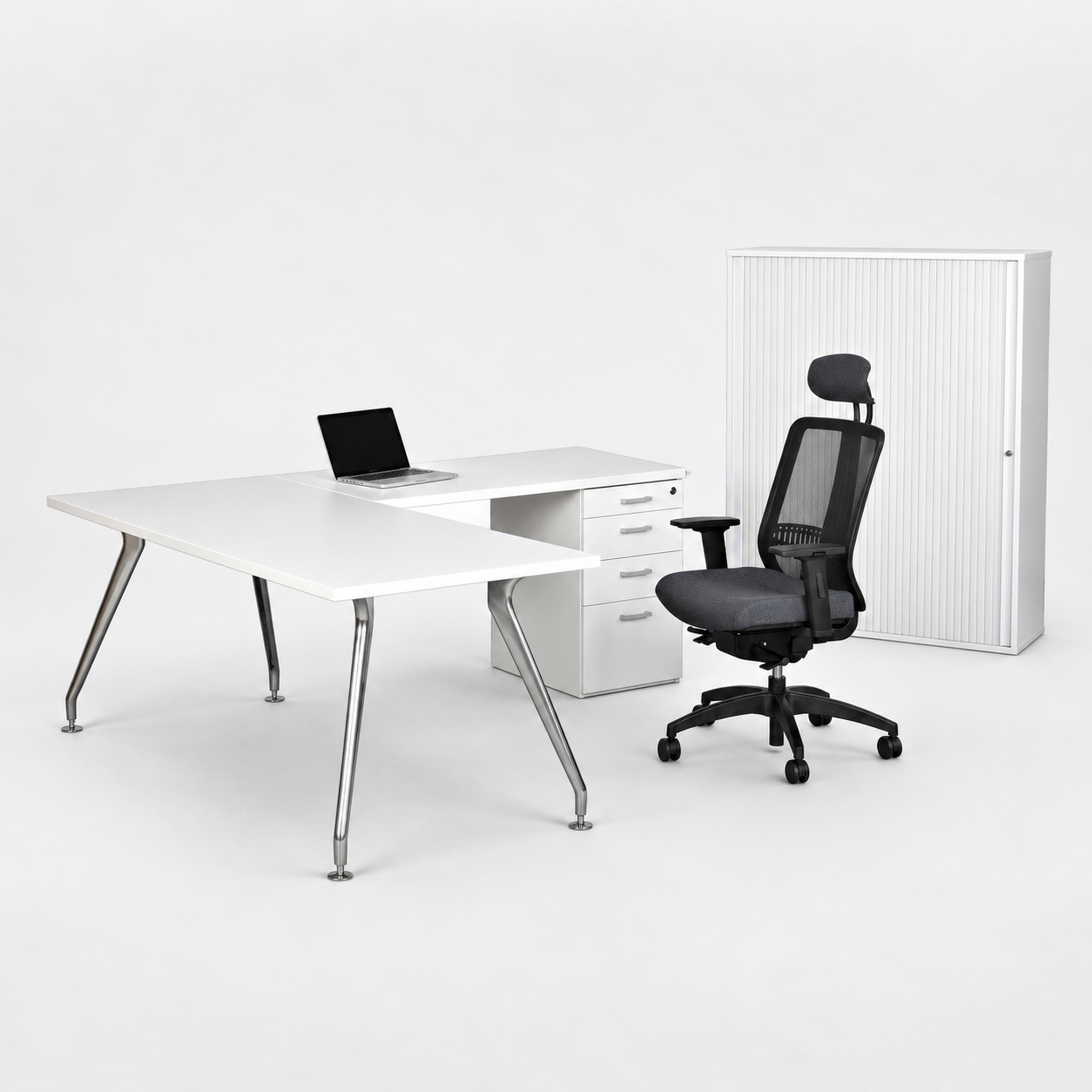 Logus Workstation Desk-High Pedestal