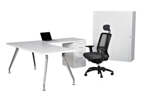 Logus Workstation Desk-High Pedestal
