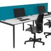 <div class="cpbg">
<p>Connect-U face to face 4-Way workstation, black frame ,white tops black abs square edge ,sturdy desk based screen options</p>
</div>