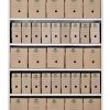 <div class="cpbg">
<p>Bulk filing bay showing <br/>
Archive standard boxes <br/>
6 x shelves 7-openings <br/>
Each shelf accommodates 9 x Archive standard boxes or 5 jumbo archive boxes <br/>
63 x Archive boxes or 35 jumbo archive boxes per bay </p>
</div>
