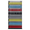 <div class="cpbg">
<p>Bulk filing bay showing <br/>
A4 Containers <br/>
7-shelves 8-Openings <br/>
Each shelf accommodates 10 x A4 containers = 80 containers per bay <br/>
Recommend using Hold-it labels on the side of the container </p>
</div>
