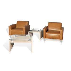 Pronto Coffee Tables with Raised Glass Top Clear