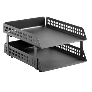 Square Desk Set Letter Tray Double